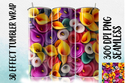 3D Lily Tumbler Wrap 1