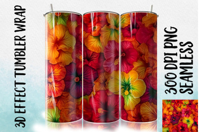 3D Hibiscus Tumbler Wrap 1