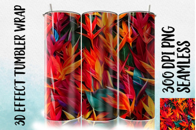 3D Heliconia Tumbler Wrap 1