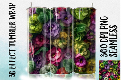 3D Gloxinia Tumbler Wrap 1