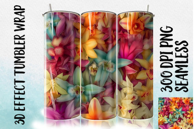 3D Dendrobium Tumbler Wrap 1