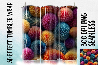 3D Dahlia Tumbler Wrap 1