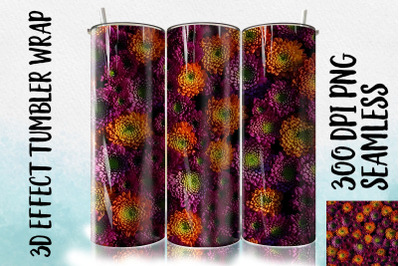 3D Chrysanthemum Tumbler Wrap 1