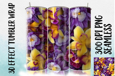 3D Cattleya Tumbler Wrap 1