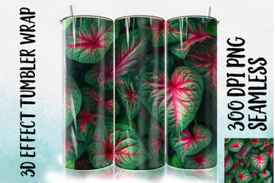 3D Caladium Tumbler Wrap 1