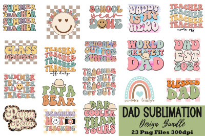 Dad Sublimation Design Bundle