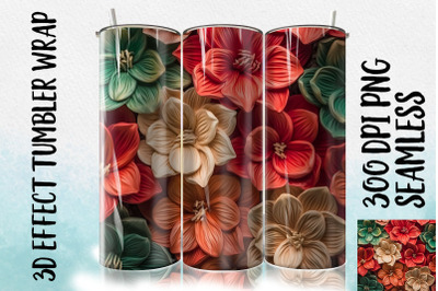 3D Amaryllis Tumbler Wrap 1