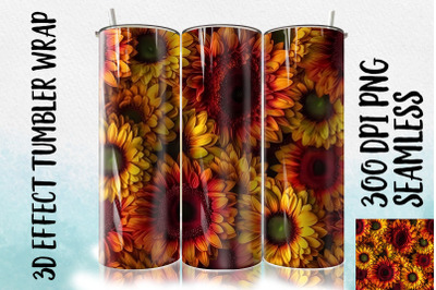 3D Sunflower Tumbler Wrap 2