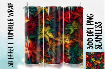 3D Poinsettia Tumbler Wrap 2