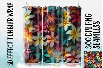 3D Plumeria Tumbler Wrap 2