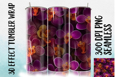 3D Orchid Tumbler Wrap 2