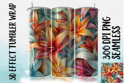 3D Lily Tumbler Wrap 6