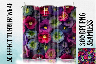 3D Gloxinia Tumbler Wrap 2