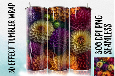 3D Dahlia Tumbler Wrap 2