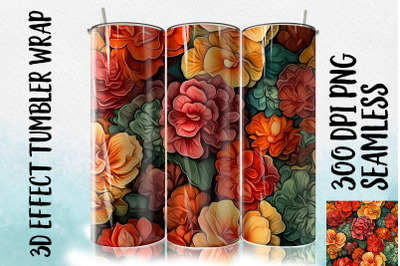 3D Begonia Tumbler Wrap 2