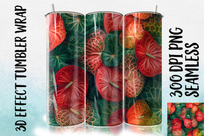 3D Anthurium Tumbler Wrap 2