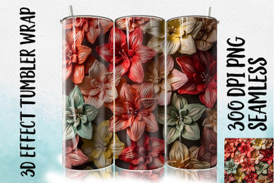 3D Amaryllis Tumbler Wrap 2