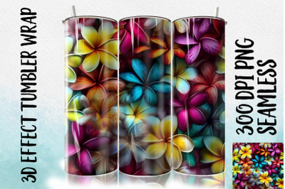 3D Plumeria Tumbler Wrap 3