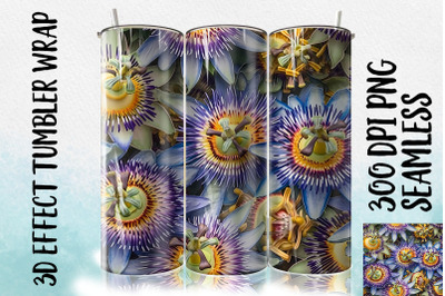 3D Passionflower Tumbler Wrap 3