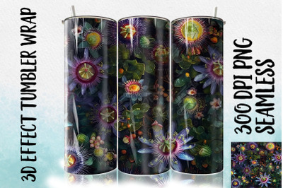 3D Passiflora Tumbler Wrap 3