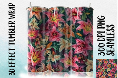 3D Lily Tumbler Wrap 7