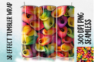 3D Lily Tumbler Wrap 3