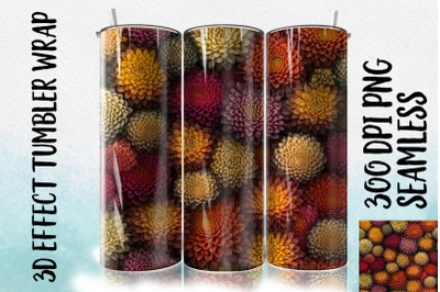 3D Chrysanthemum Tumbler Wrap 3