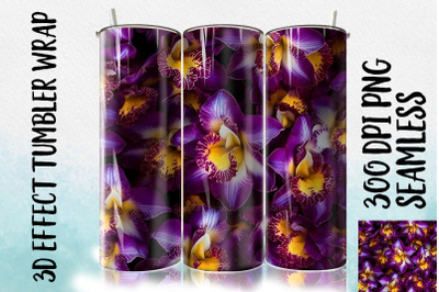 3D Cattleya Tumbler Wrap 3