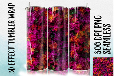 3D Bougainvillea Tumbler Wrap 3