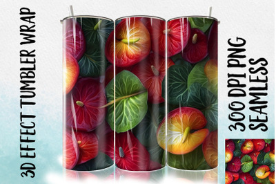 3D Anthurium Tumbler Wrap 3