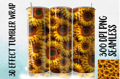 3D Sunflower Tumbler Wrap