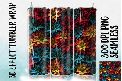 3D Poinsettia Tumbler Wrap