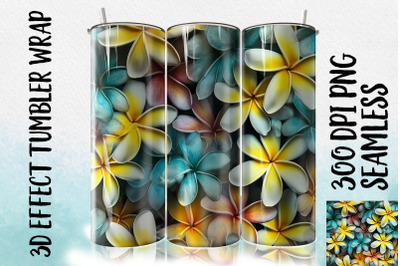 3D Plumeria Tumbler Wrap