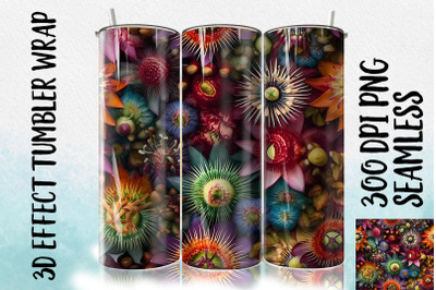 3D Passiflora Tumbler Wrap