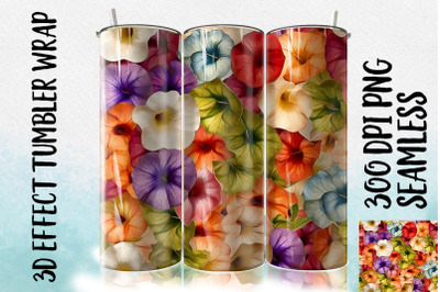 3D Morning Glory Tumbler Wrap