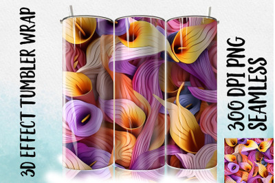 3D Lily Tumbler Wrap