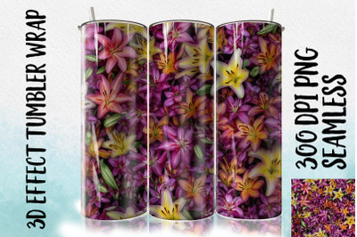 3D Lily Tumbler Wrap 4