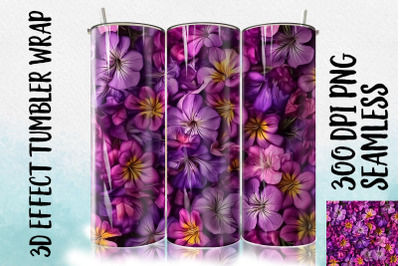 3D Jacaranda Tumbler Wrap