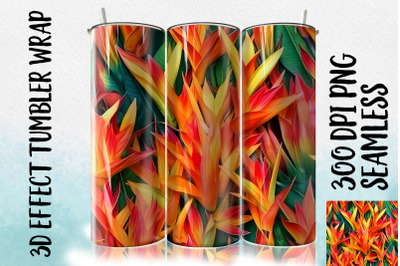 3D Heliconia Tumbler Wrap