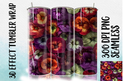 3D Gloxinia Tumbler Wrap