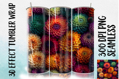 3D Dahlia Tumbler Wrap