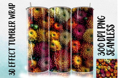 3D Chrysanthemum Tumbler Wrap