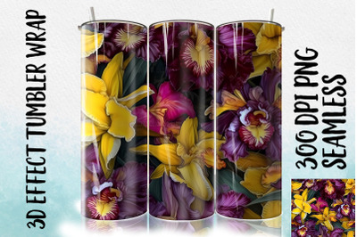 3D Cattleya Tumbler Wrap