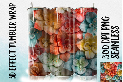 3D Amaryllis Tumbler Wrap