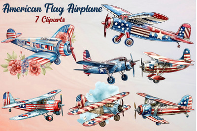 American Flag Airplane Sublimation