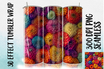 3D Zinnia Tumbler Wrap 1