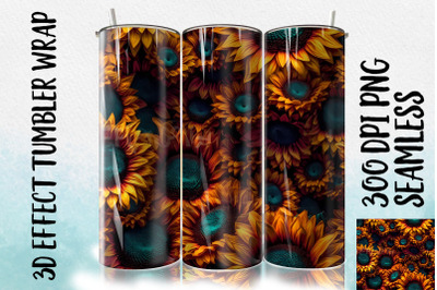 3D Sunflower Tumbler Wrap 1