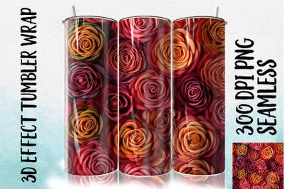 3D Rose Tumbler Wrap 1