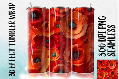 3D Poppy Tumbler Wrap 1