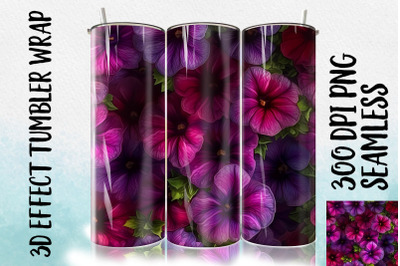 3D Petunia Tumbler Wrap 1